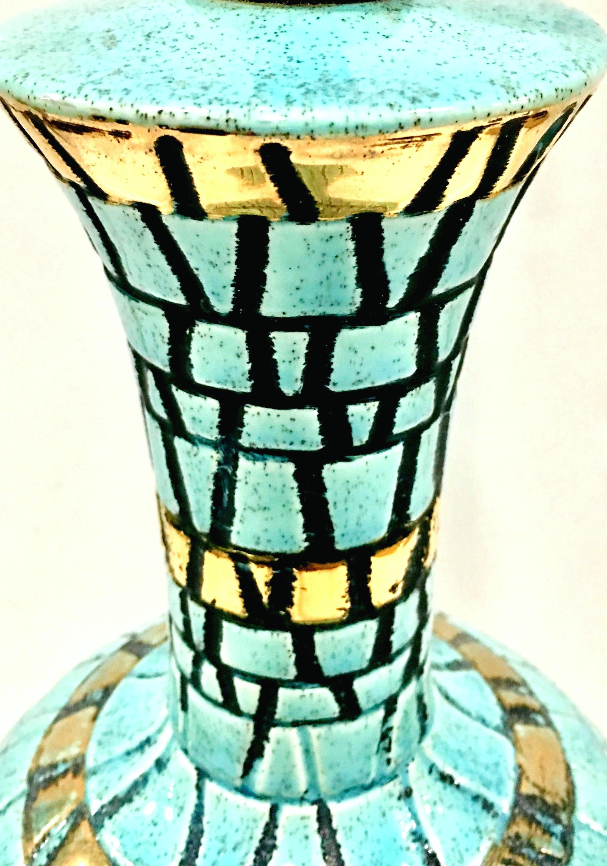 20th Century Mid-Century Modern Martz Style Ceramic Mosaic Tile Lamp