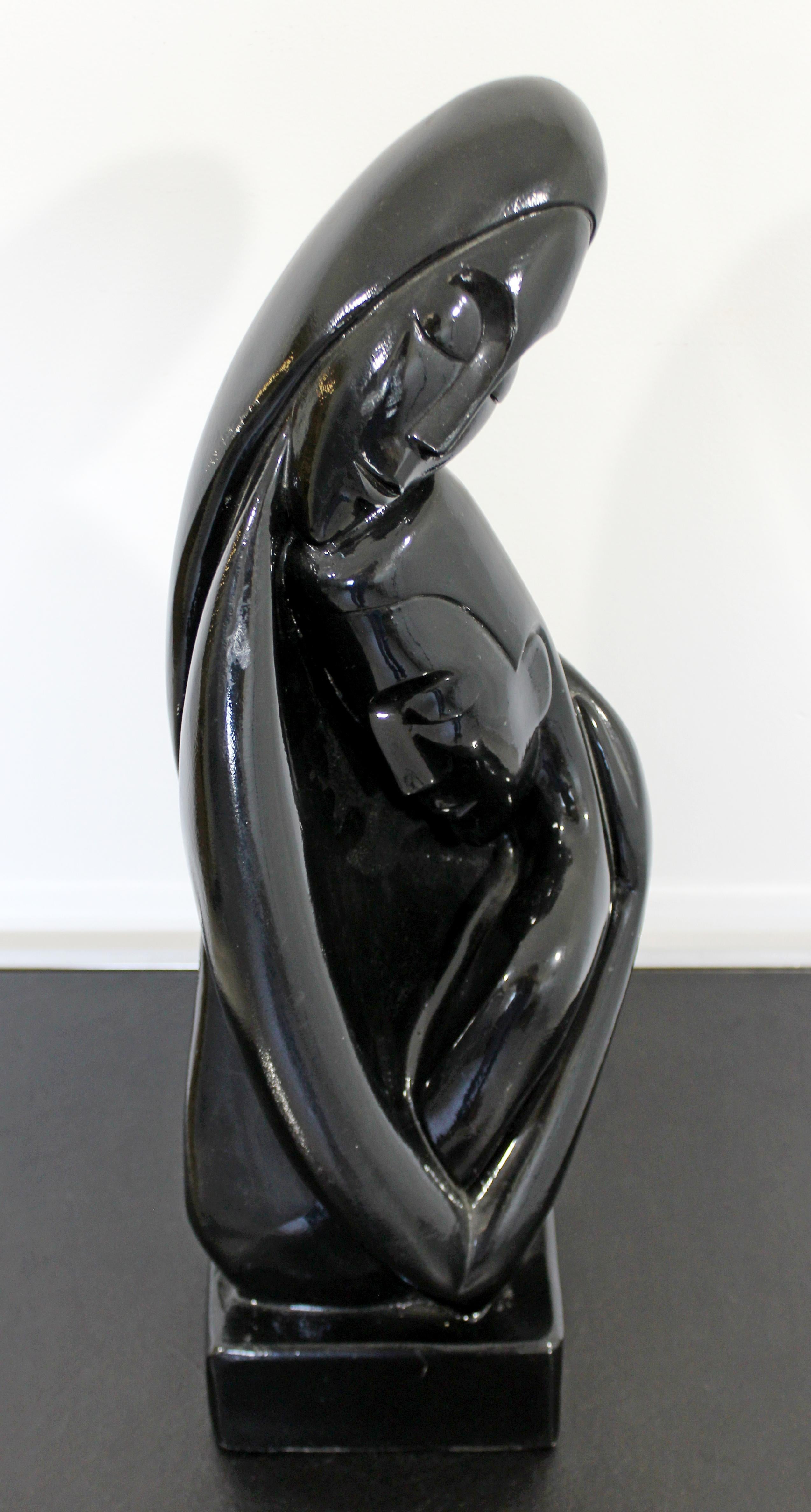For your consideration is a soothing, large table sculpture of an impressionist couple, signed Bowers for Marwal Industries Incorporated, dated 1965. In very good vintage condition. The dimensions are 8