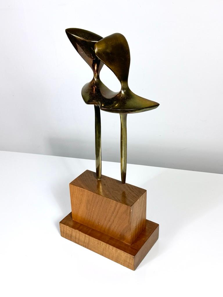 Mid-Century Modern Mid Century Modern Mary Bolte Abstract Bronze Modernist Figural Sculpture 1950s  For Sale