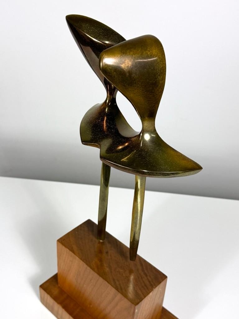 Américain Sculpture figurative moderniste abstraite en bronze Mary Bolte Mid Century Modern 1950s  en vente