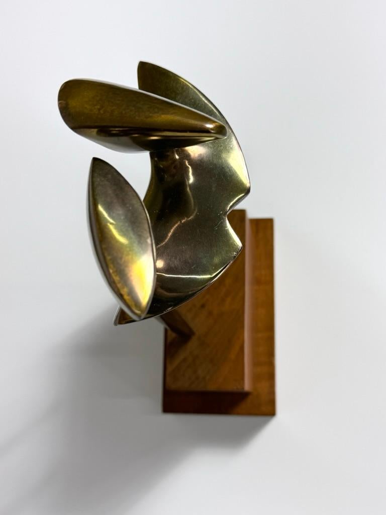 Milieu du XXe siècle Sculpture figurative moderniste abstraite en bronze Mary Bolte Mid Century Modern 1950s  en vente