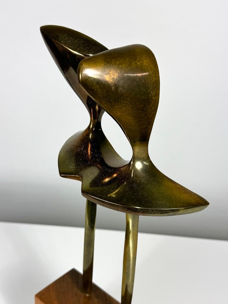 Mid Century Modern Mary Bolte Abstract Bronze Modernist Figural Sculpture 1950s  For Sale 2