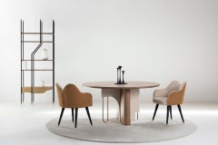 Mid-Century Modern Mary Leather Dining Chairs Set/6, Handcrafted by Greenapple