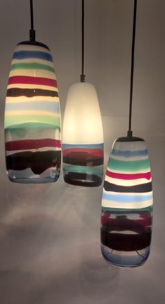 Mid-Century Modern Massimo Vignelli Suspension "à fasce" for Venini, ca. 1954