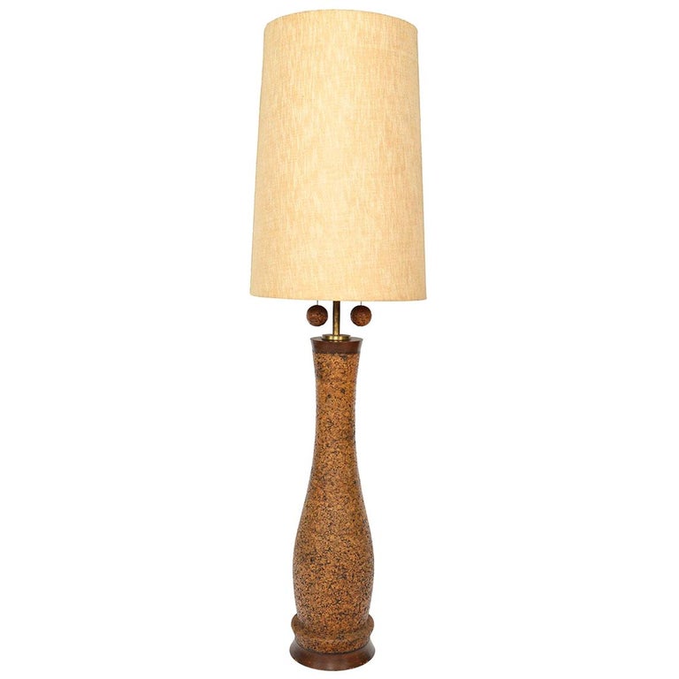 Mid Century Modern Massive Cork Floor Lamp For At 1stdibs Mid Century Modern Massive Cork Floor, Cork Floor Lamp