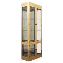 Mid-Century Modern Mastercraft Brass Cabinet Vitrine