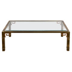 Mid-Century Modern Mastercraft Brass Greek Key Coffee Table