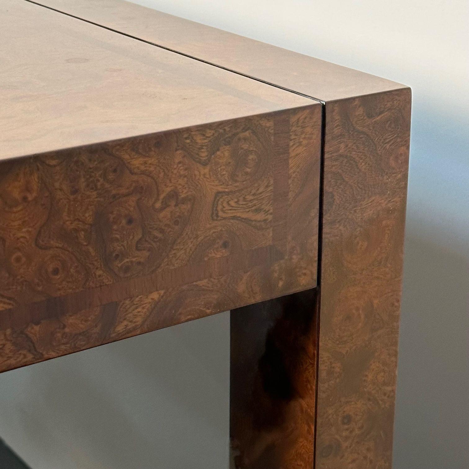 Table de salle à manger Mastercraft en laiton et bois de ronce, William Doezema, mi-siècle moderne en vente 7