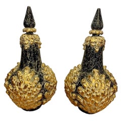 Mid-Century Modern Matching Pair of Brutalist Ghourd Abstract Sculptures