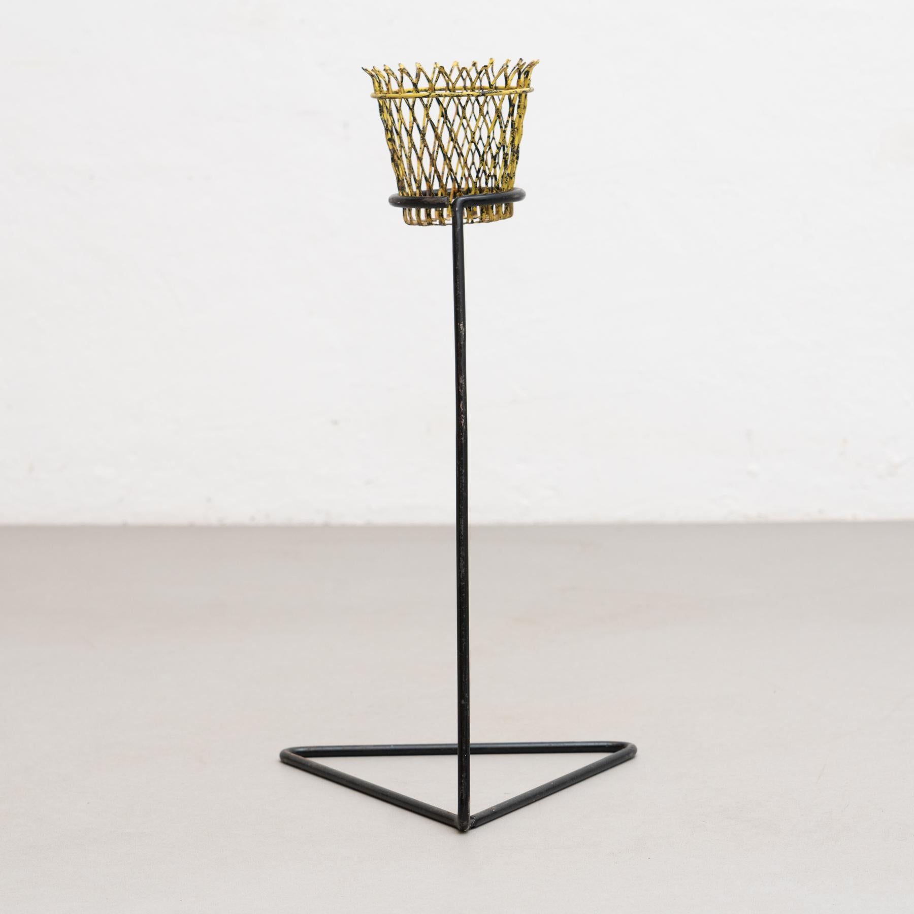 Mid-Century Modern Mathieu Matégot Metal Plant Stand, circa 1950 3
