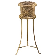 Mid-Century Modern Mathieu Matégot Style Steel Mesh Planter Plant Stand