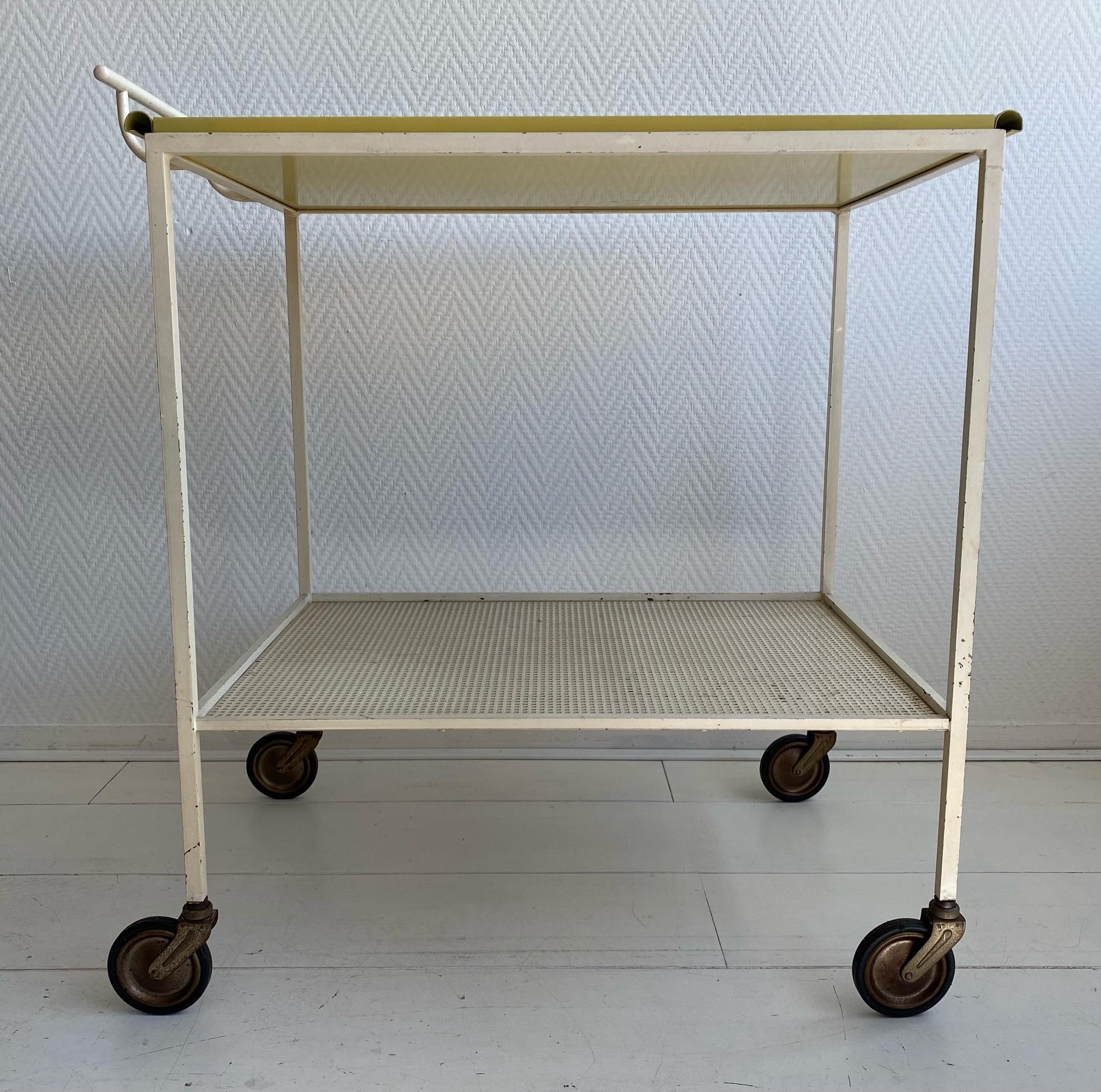 Metal Mid-Century Modern Mathieu Mategot Tray Table, Trolley, Ca. 1960s For Sale
