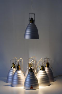 Mid-Century Modern Matte Ceiling Spot Lights or Pendant Lamps, 1950s, Germany