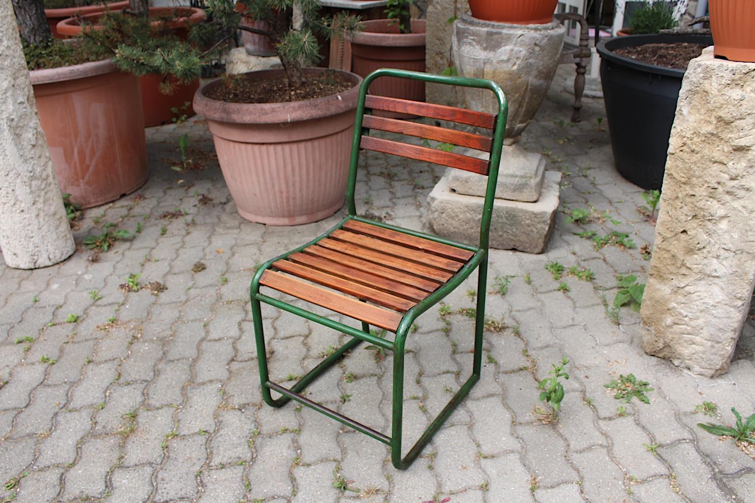 Mid Century Modern Max Fellerer Eugen Wörle Vintage Garden Chair Steel 1948 For Sale 4