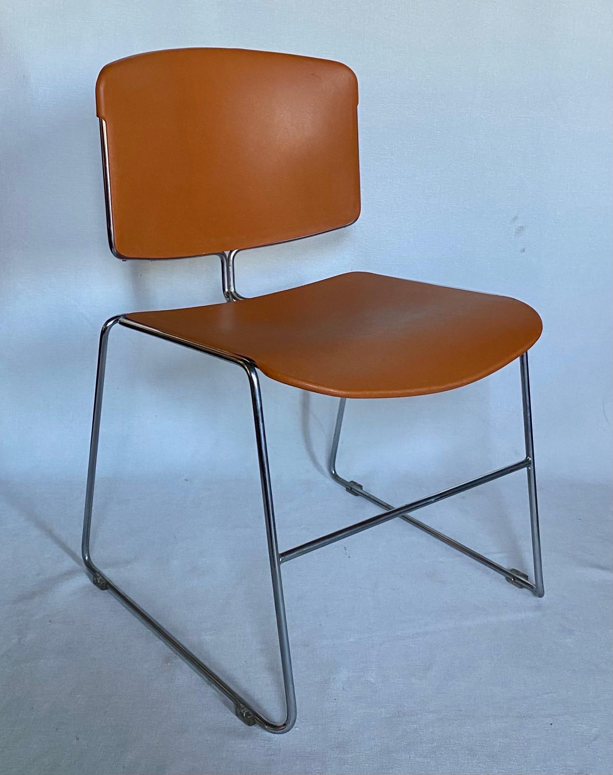 Mid-Century Modern Max Stacker Konferenz-Bürostühle von Steelcase, 1970er Jahre (Moderne der Mitte des Jahrhunderts) im Angebot