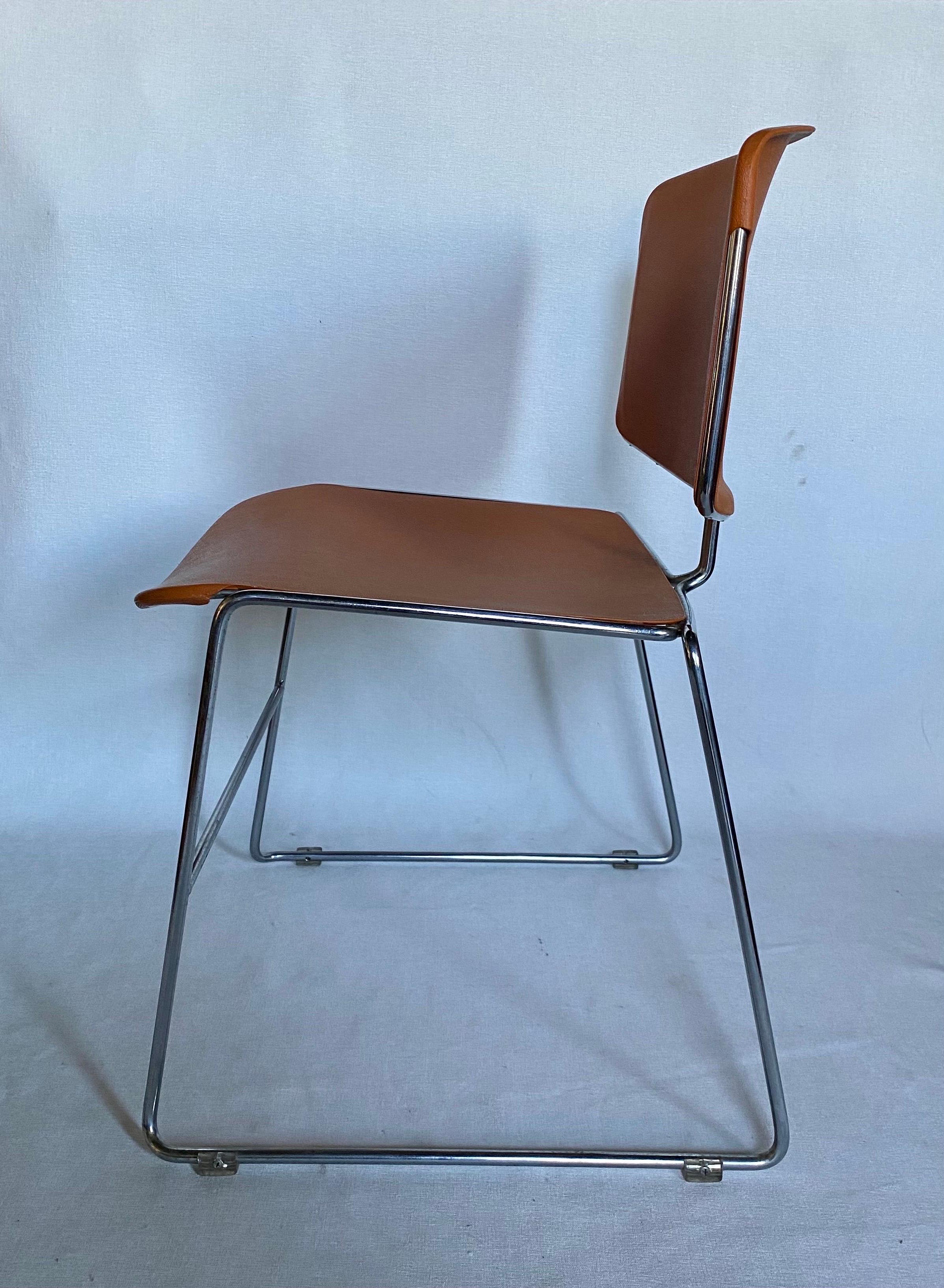 Mid-Century Modern Chaises de conférence Max Stacker modernes du milieu du siècle dernier par Steelcase, 1970 en vente