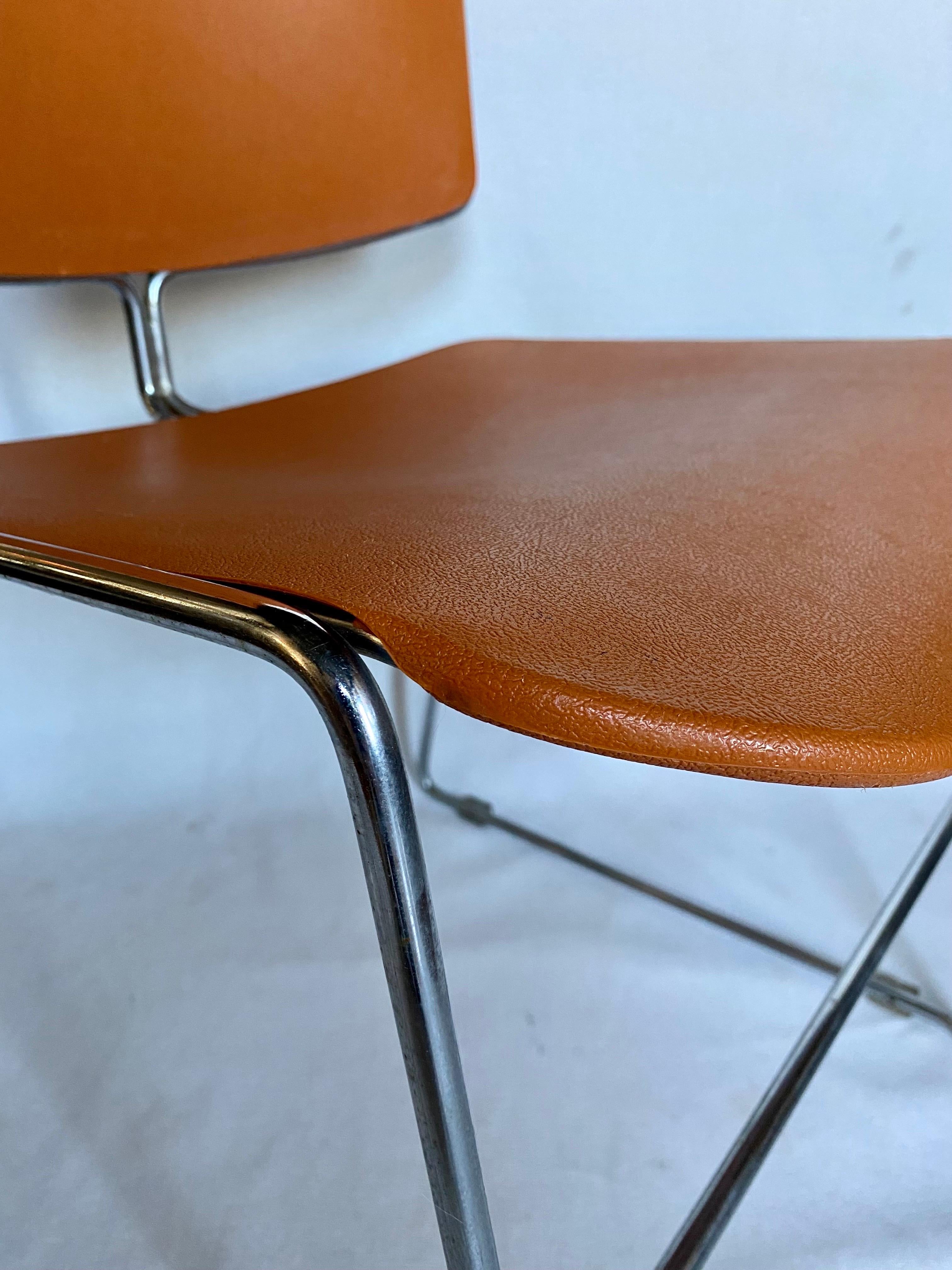 Mid-Century Modern Max Stacker Conference Office Chairs by Steelcase, 1970s In Good Condition For Sale In Lambertville, NJ