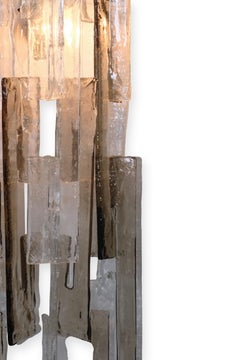 Mid-Century Modern Mazzega Italian Sconces - Interlocking Murano Glass Elements