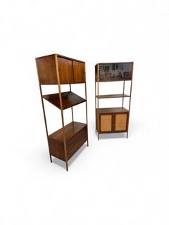 Mid-Century Modern Mccobb Style Walnut Shelving Units - Set of 2