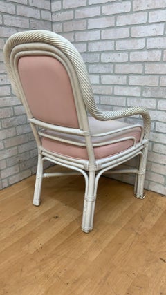 Mid-Century Modern McGuire Cane, 6 Piece Dining Set