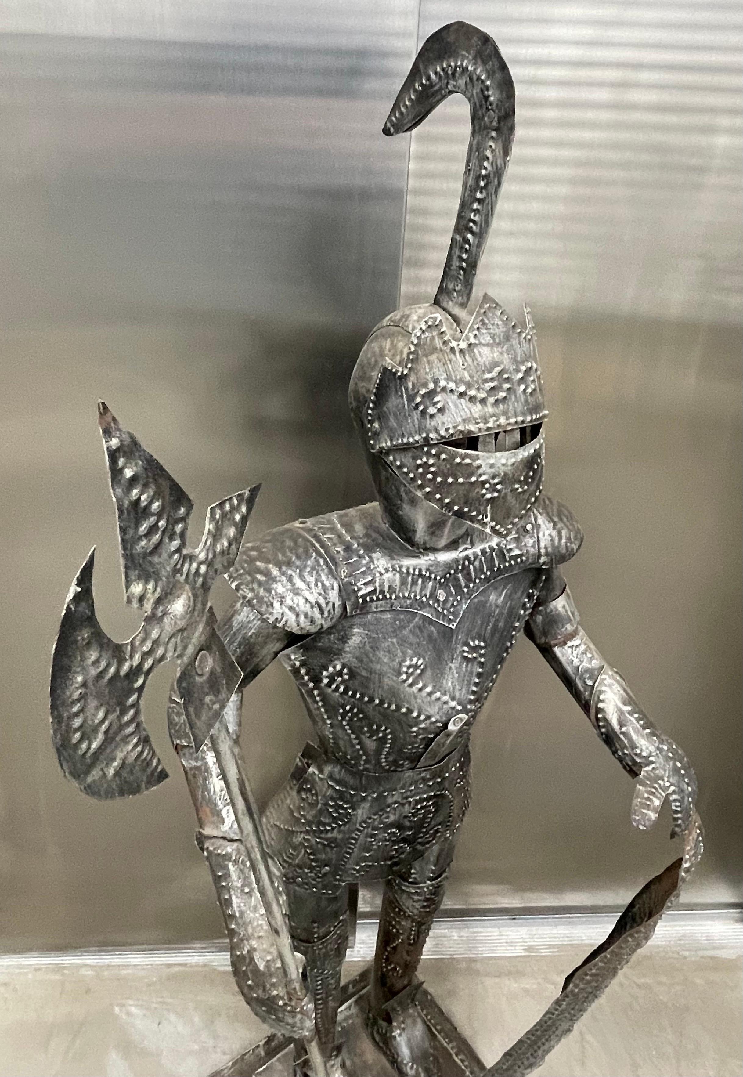 Mid Century Modern Medieval Knight in armor.
