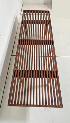 Mid-Century Modern Mel Smilow Walnut Slat Bench / Coffee Table Circa 1960s