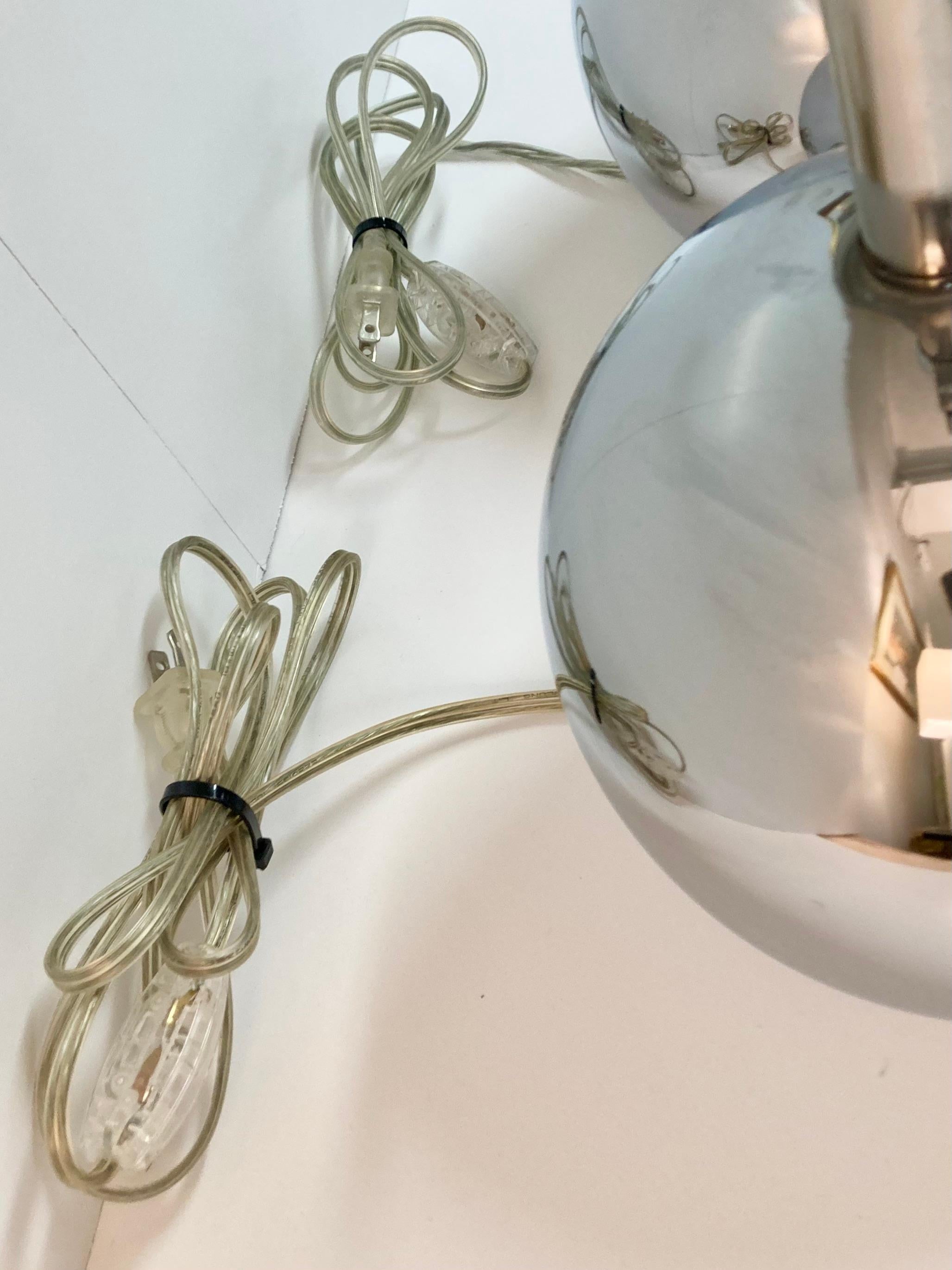 Pareja de lámparas de sobremesa con espejo de cristal de mercurio modernas de mediados de siglo en venta 7