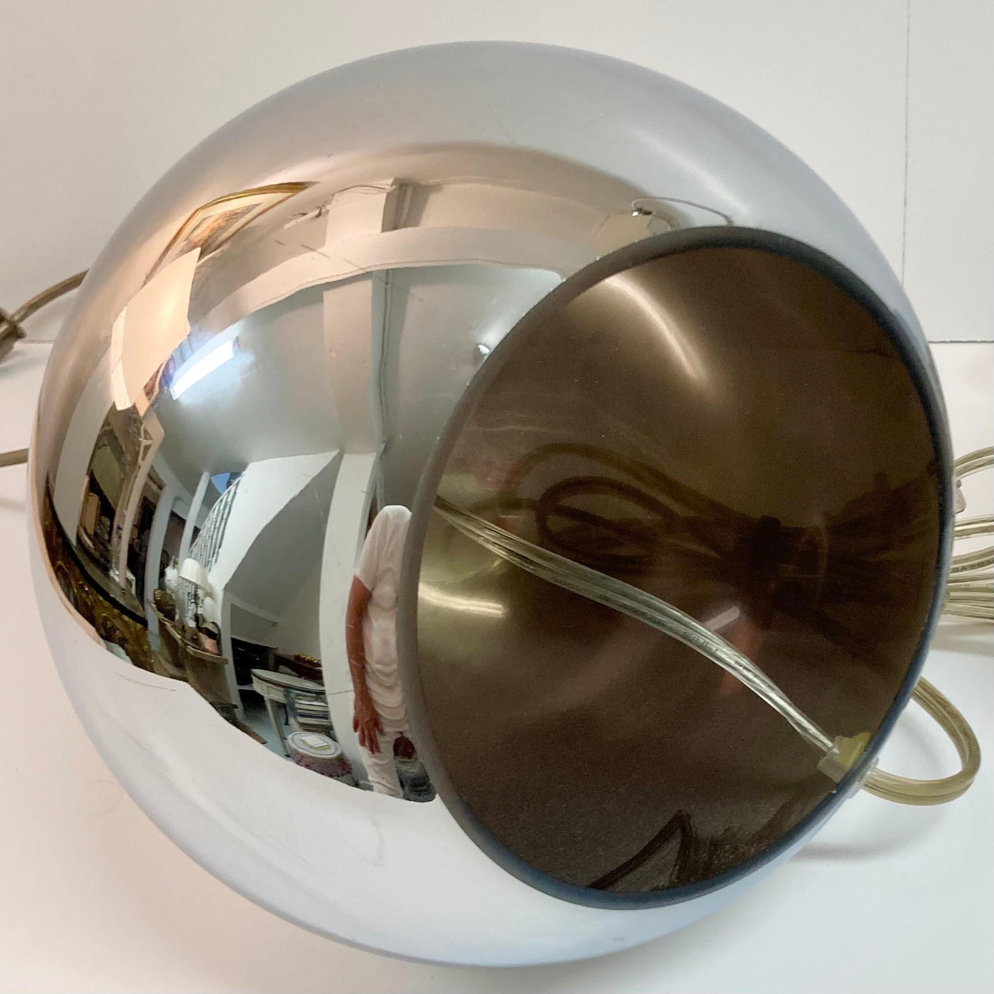 Pareja de lámparas de sobremesa con espejo de cristal de mercurio modernas de mediados de siglo en venta 8