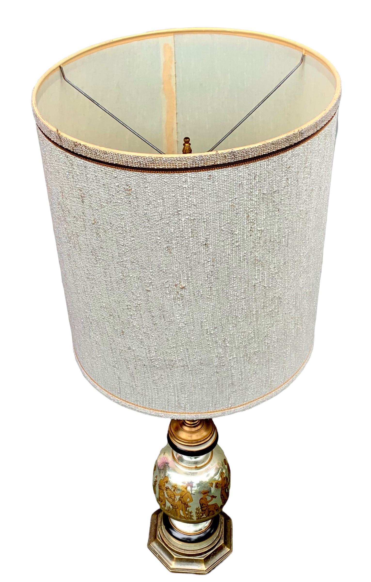 American Mid-Century Modern Mercury Glass Table Lamp