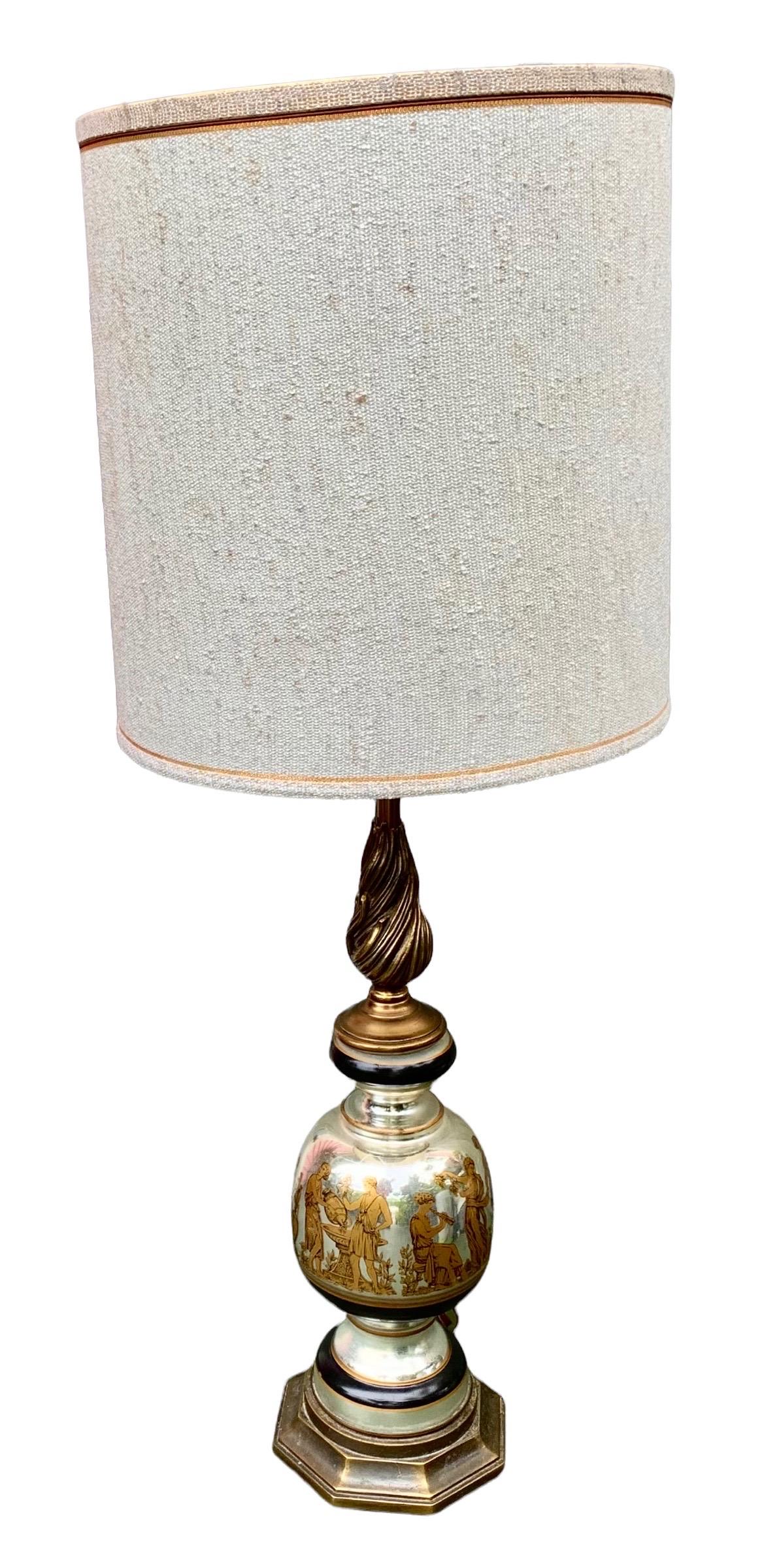 Mid-Century Modern Mercury Glass Table Lamp In Good Condition In New Orleans, LA