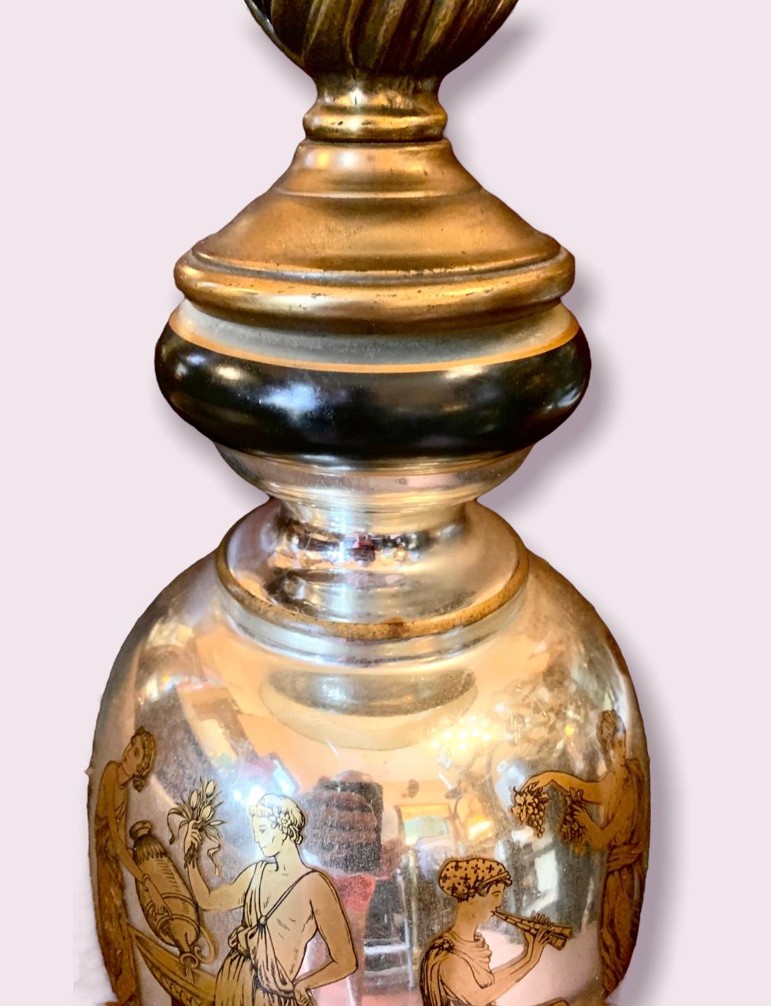 Mid-Century Modern Mercury Glass Table Lamp 2