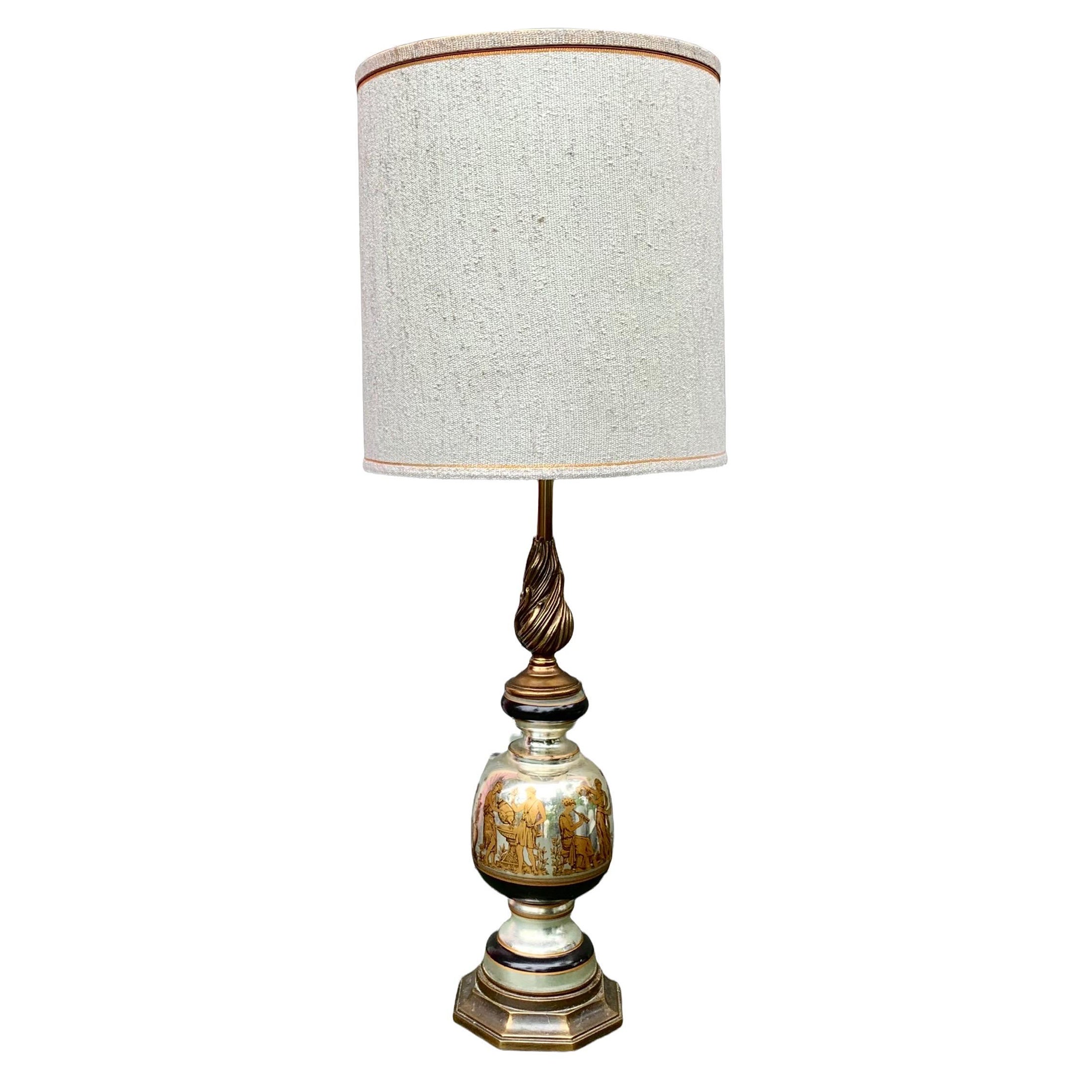 Mid-Century Modern Mercury Glass Table Lamp