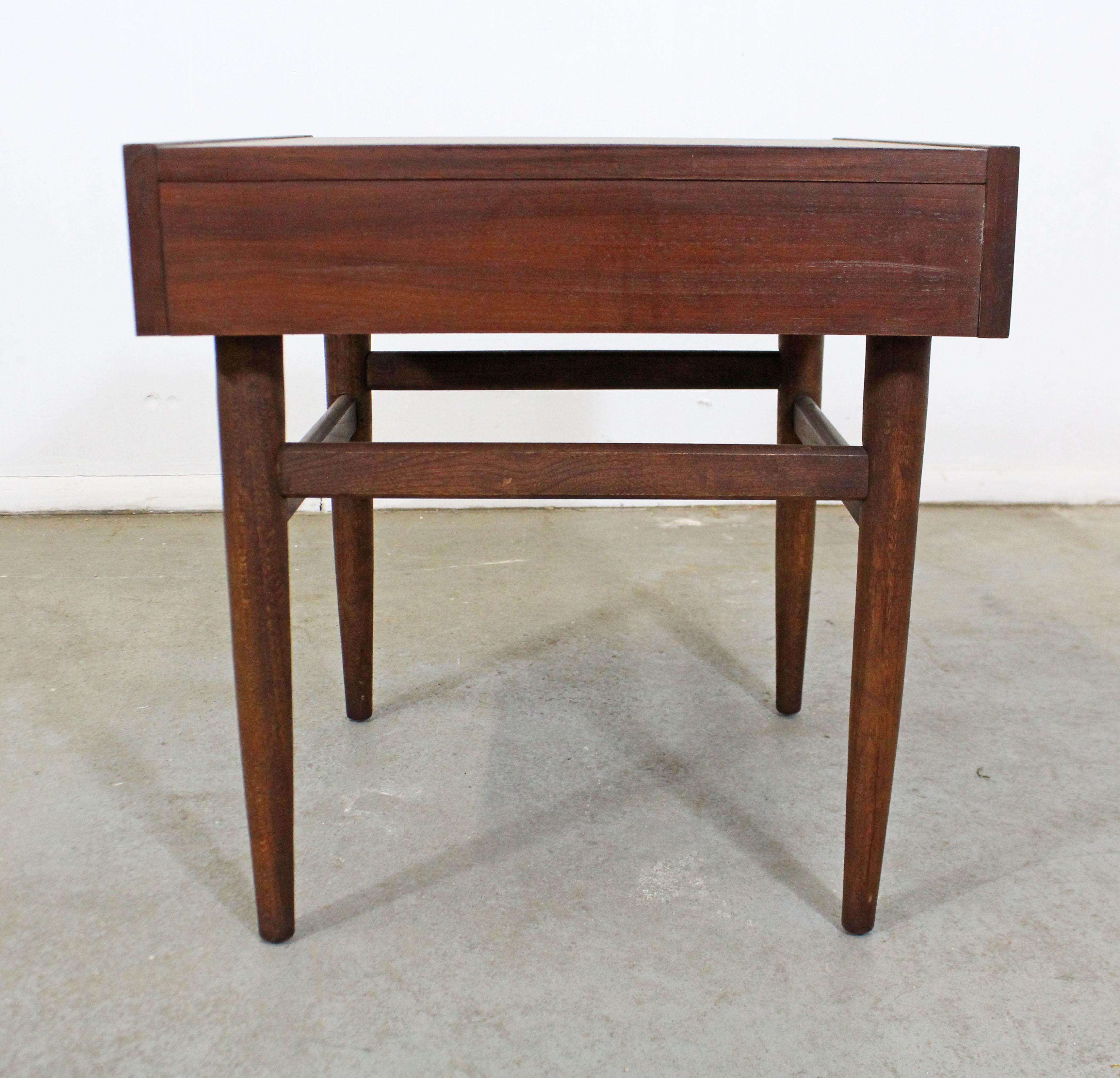 20th Century Mid-Century Modern Merton Gershun American of Martinsville Walnut End Table