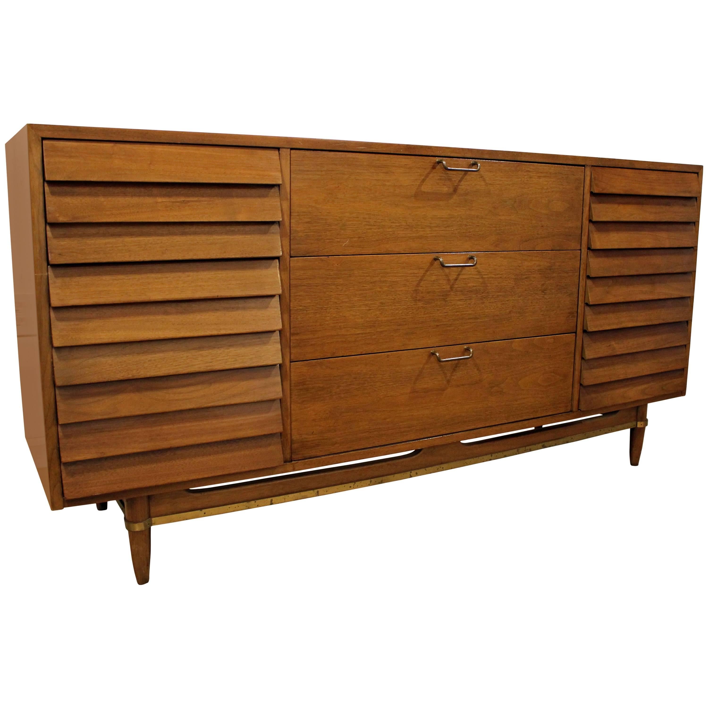 Mid-Century Modern Merton Gershun for American of Martinsville Walnut Credenza