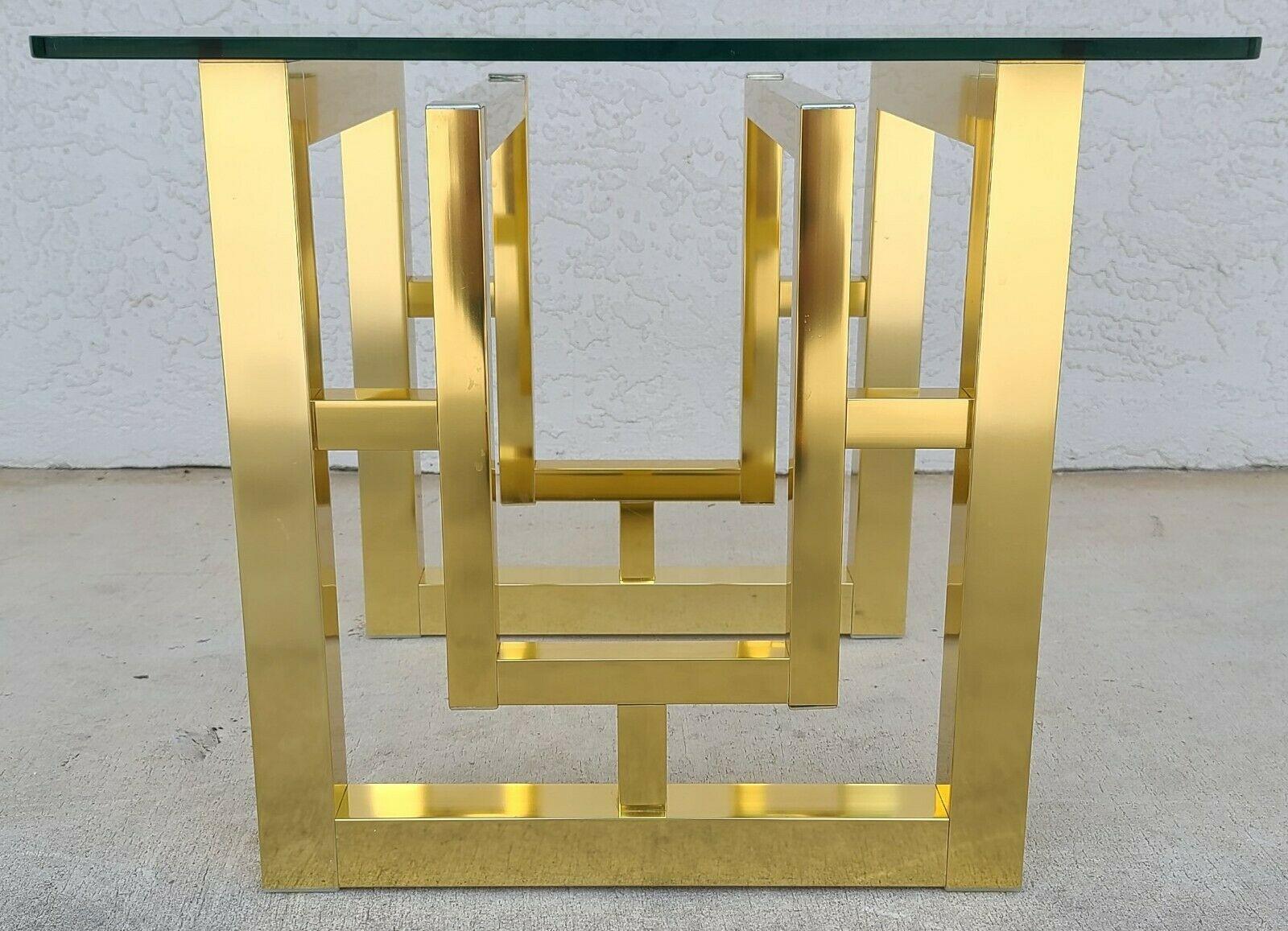 Mid-Century Modern Metal and Glass Console Table For Sale 6