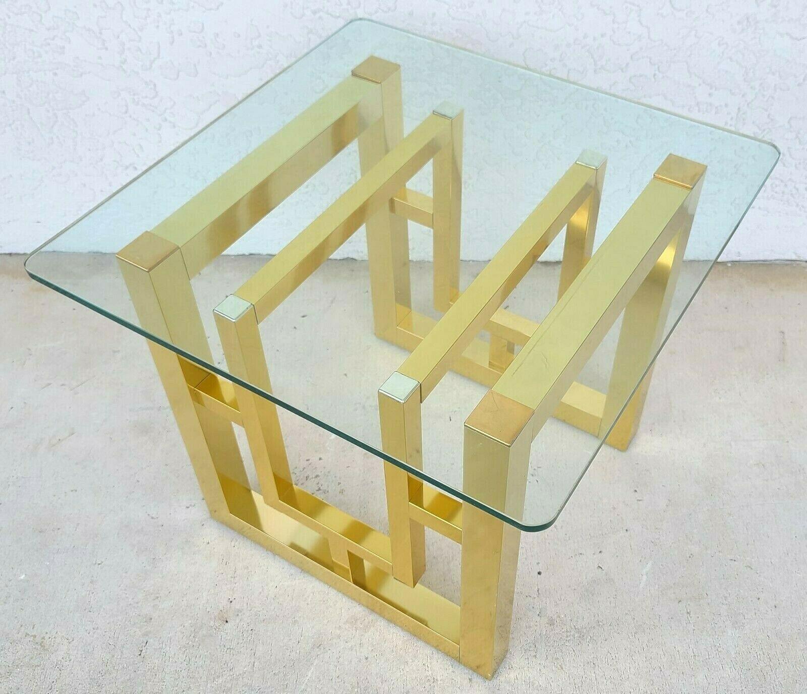 Mid-Century Modern Metal and Glass Console Table For Sale 8