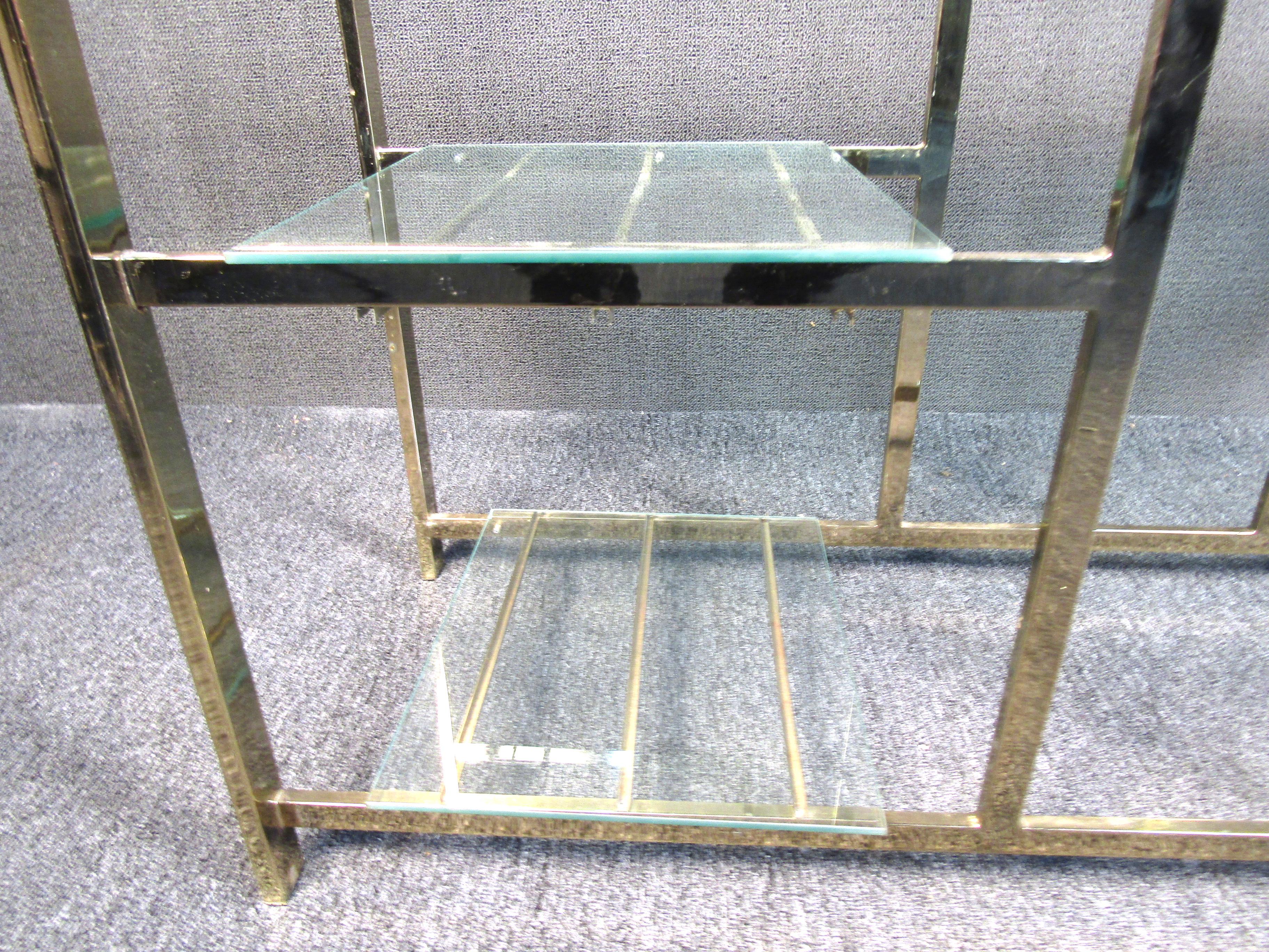 Mid-Century Modern Metal and Glass Table For Sale 3