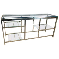 Used Mid-Century Modern Metal and Glass Table