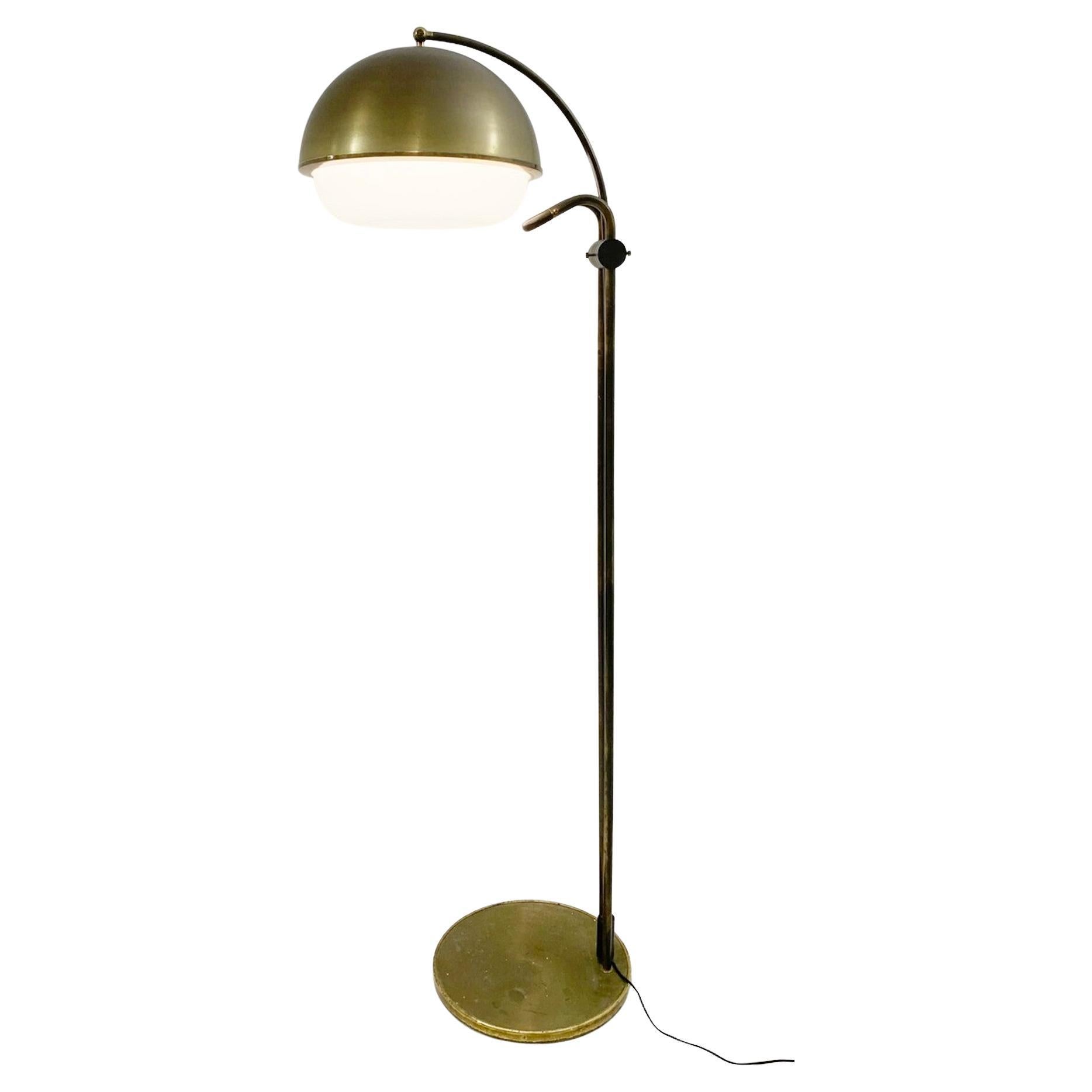 Mid-Century Modern Metal and Plastic Globe Floor Lamp, Italy 1970s For Sale