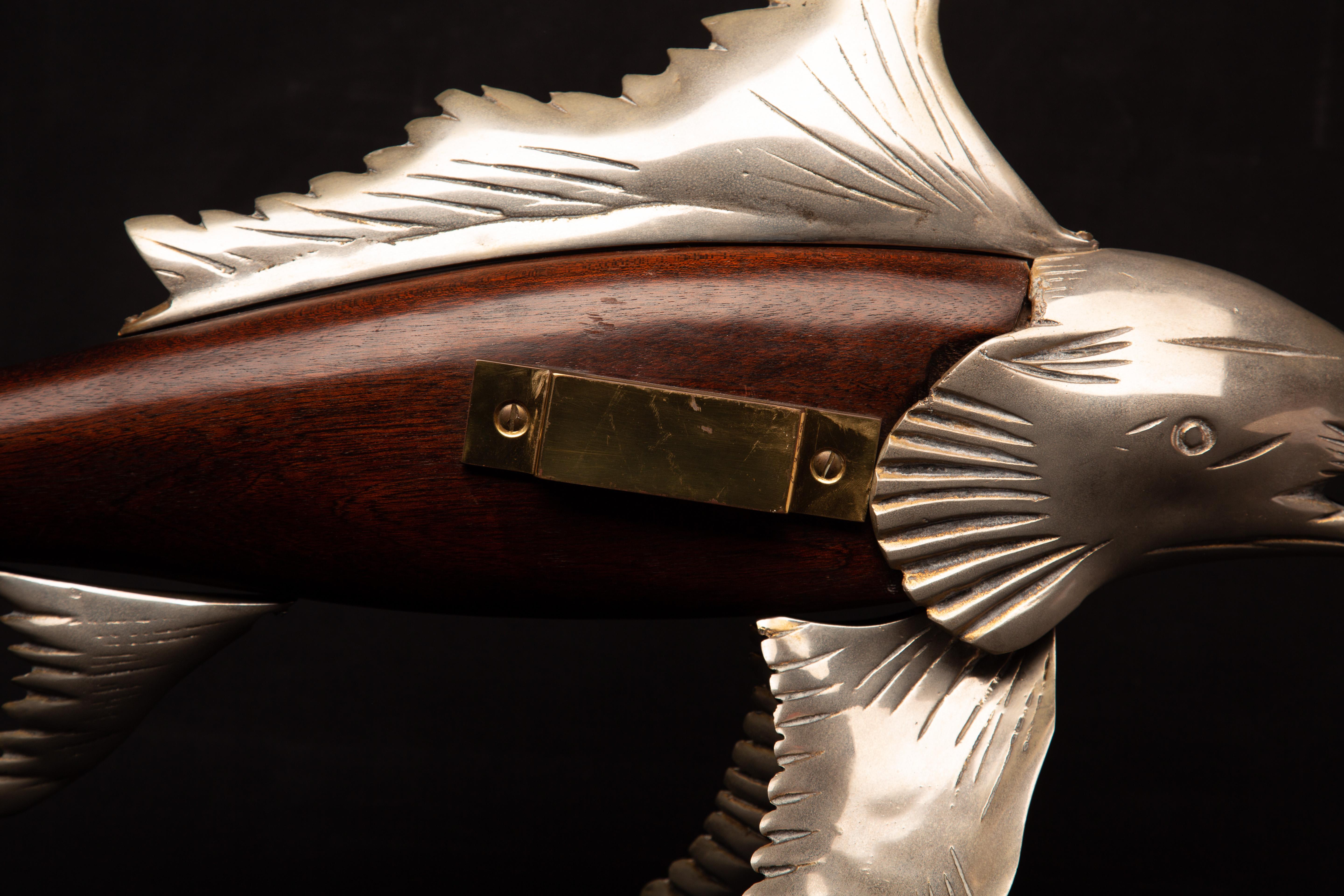 Mid-Century Modern Metal and Wood Swordfish For Sale 3