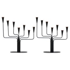 Chandelier en métal moderne du milieu du siècle dernier de Gunnar Ander, Ystad metal, Suède