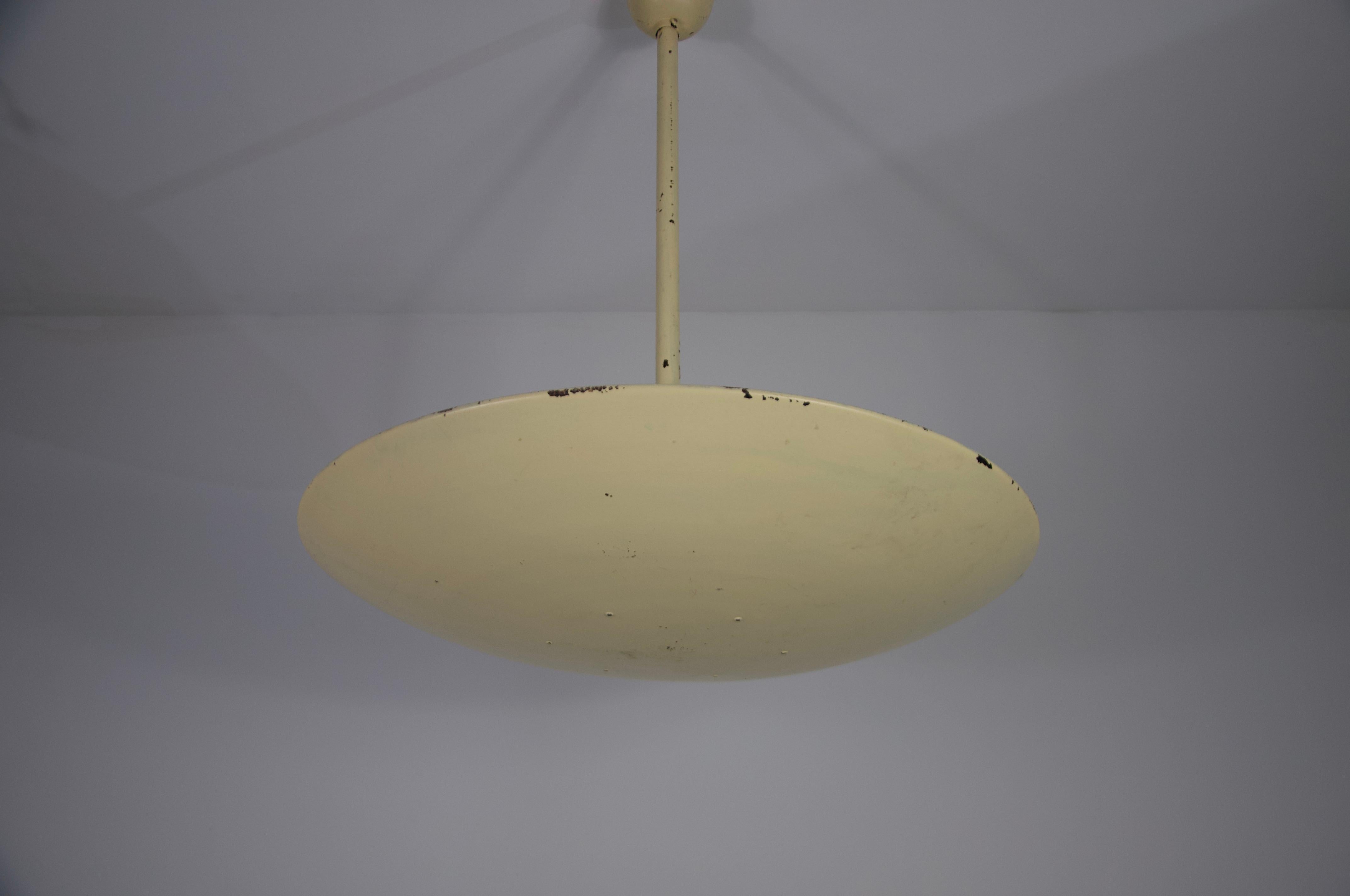 Metallo Lampada da soffitto in metallo della modernità di metà secolo Germania, anni '60 in vendita