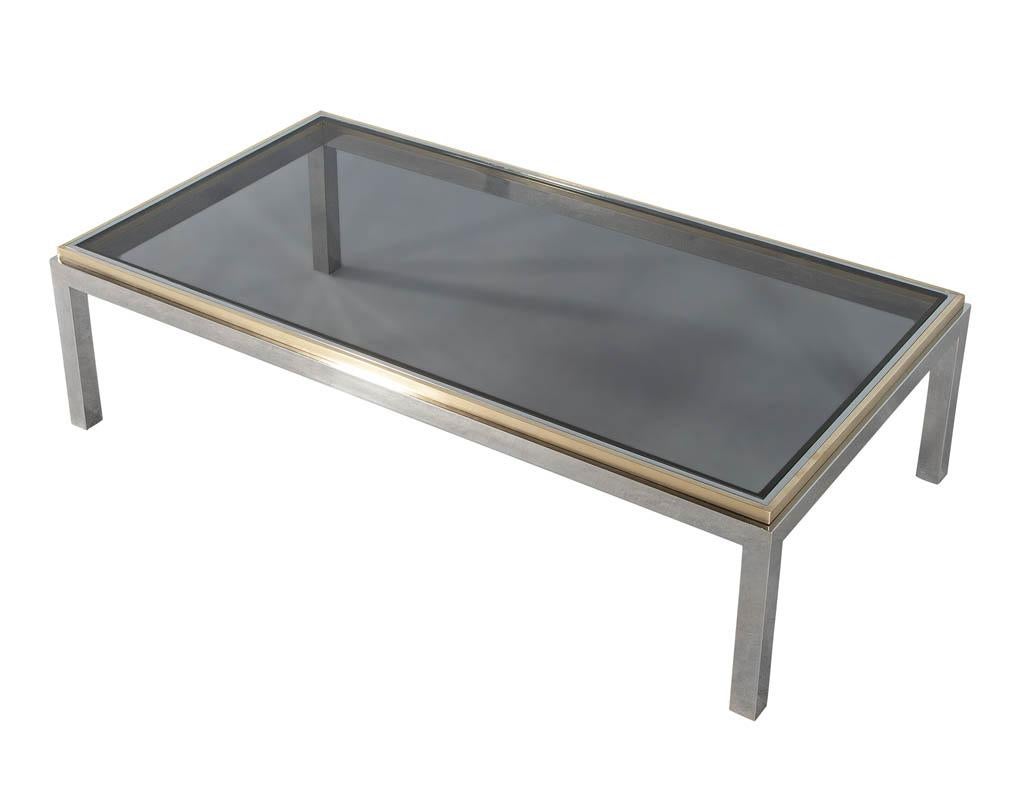 Mid-Century Modern Metal Cocktail Table Maison Jansen In Good Condition In North York, ON