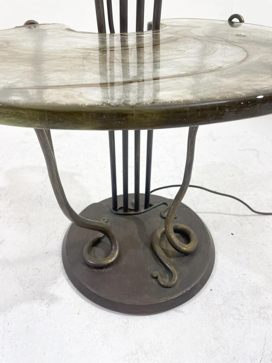 Metallo Lampada da terra in metallo moderna di metà secolo in vendita