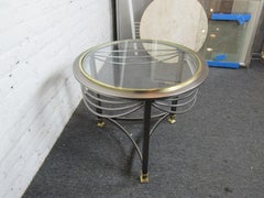 Mid-Century Modern Metal & Glass Coffee Table