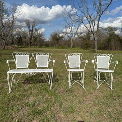 Mid Century Modern Metal Outdoor Furniture Set- 3 Pieces