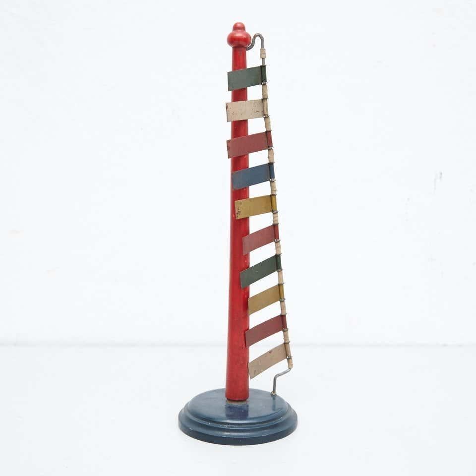 Mid-Century Modern color sculpture    In good original condition with wear consistent of age and use, preserving a really beautiful patina.    Measurements:    39 cm H x 12 cm W x 12 cm D.    