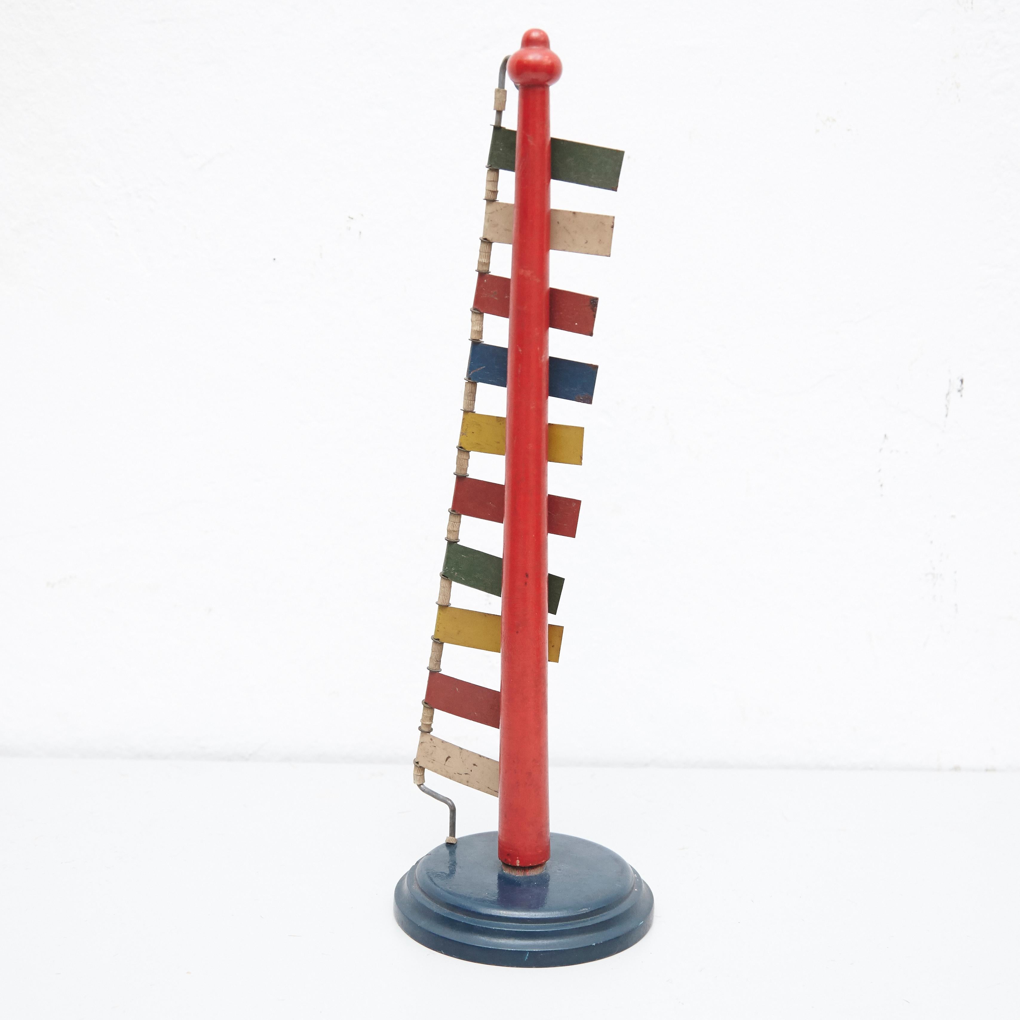 Mid-20th Century Mid-Century Modern Metal Red Blue Yellow Green White Sculpture