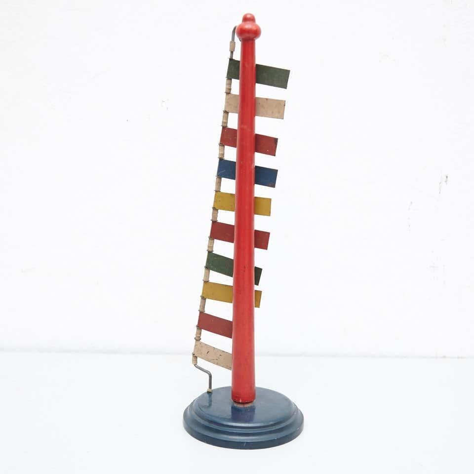 Mid-20th Century Mid-Century Modern Metal Red Blue Yellow Green White Sculpture For Sale