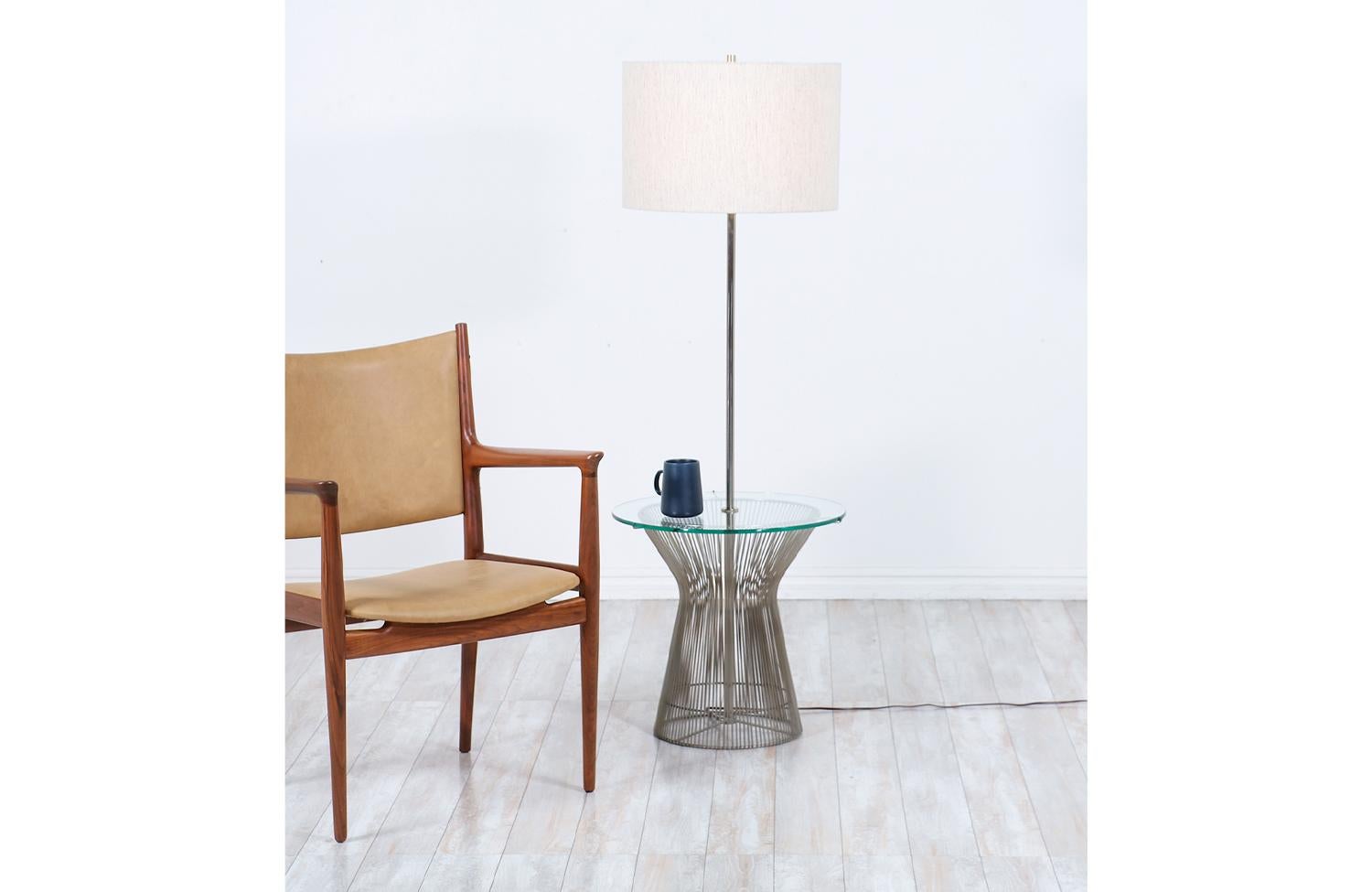 Mid-Century Modern Metal Rod & Glass Floor Lamp by Laurel Lamp Co. 3